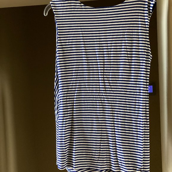 New Metaphor Striped Surplice Blouse XL - Picture 7 of 7